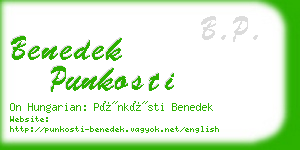 benedek punkosti business card